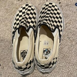 Womens Platform Checkered Slip on Vans size 9.5